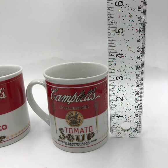 Vtg 1994 Set 2 Campbells Condensed Tomato Soup Ceramic Mugs 125th Anniversary - Picture 11 of 12